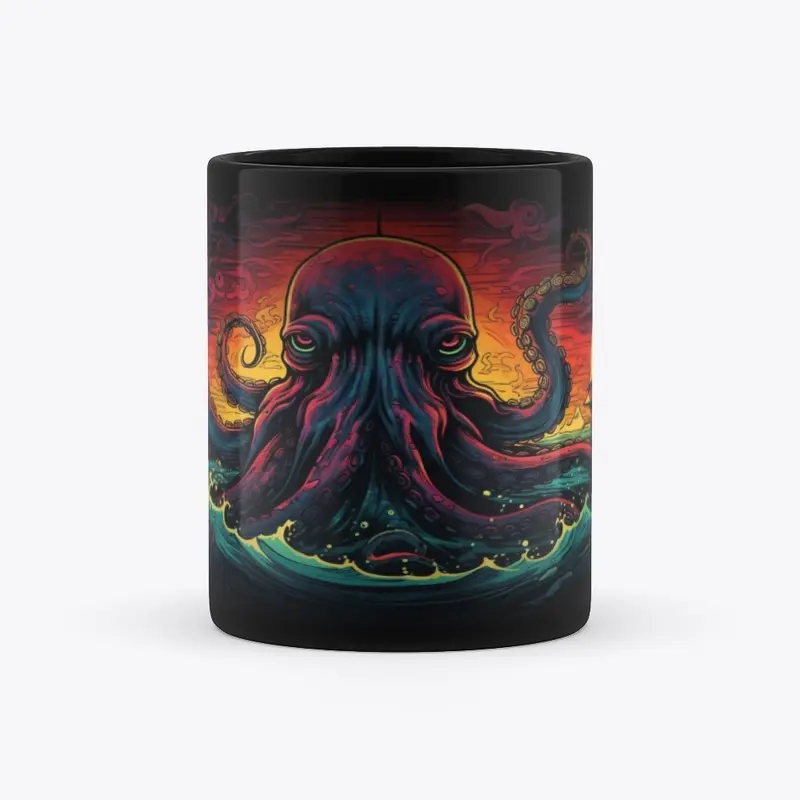 From the Depths Black Kraken Mug